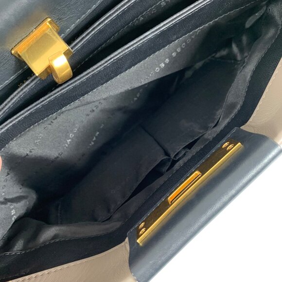 Marc By Marc Jacobs Lady Rei Colorblock Lamb Leather Accordion Clutch Dividers - Picture 11 of 15